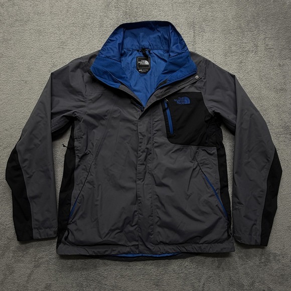 The North Face Jacket Mens Small Gray Black HyVent Waterproof Rain Shell Outdoor - Picture 1 of 7